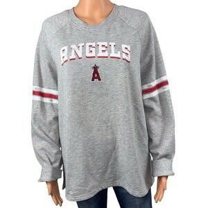 Anaheim Angels Womens Size Large Shirt Pull Over Long Sleeve Fleece MLB New
